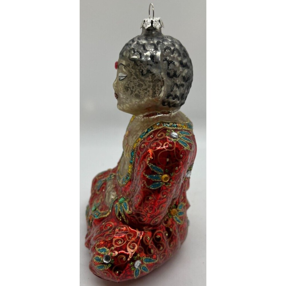 unbranded Glass Buddha Christmas Ornament  Six inch tall large peace yoga
